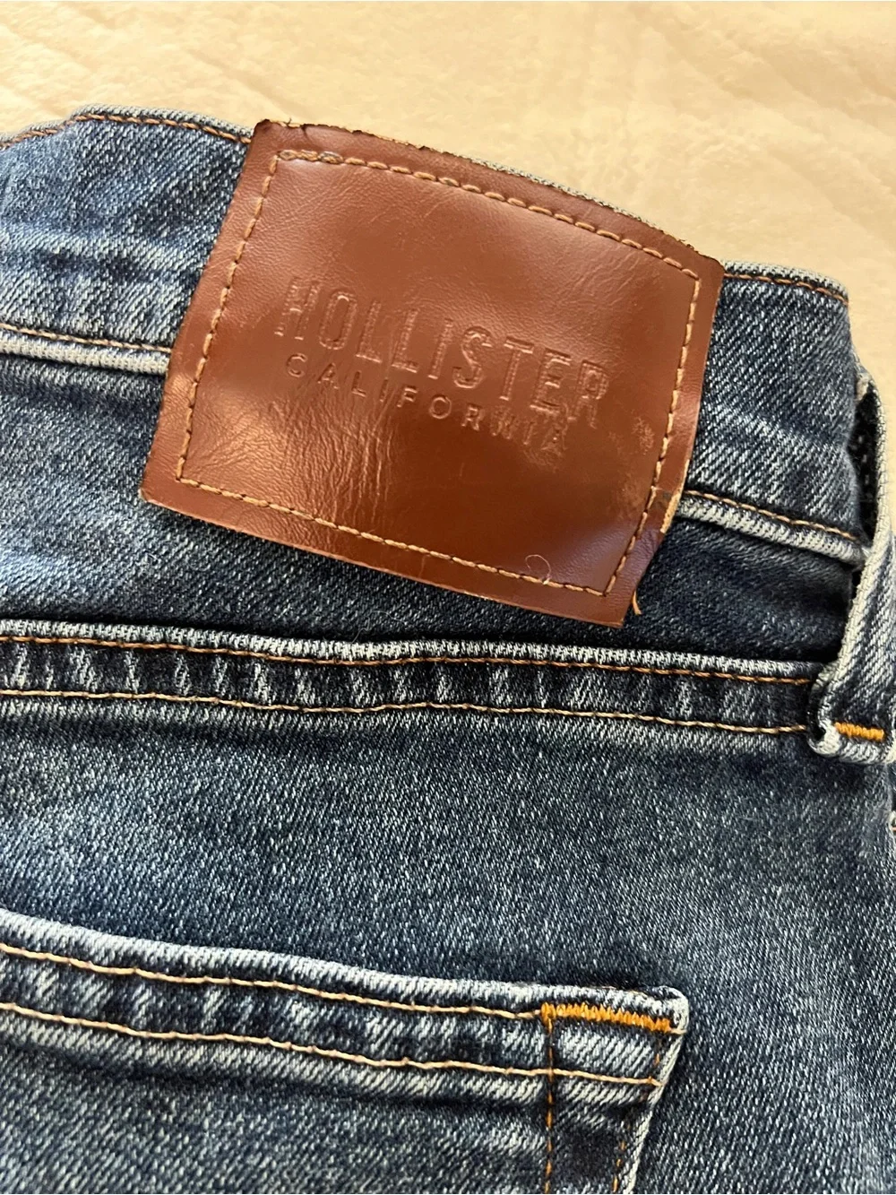 Hollister Men's Slim Straight Blue Denim Jeans